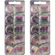 Maxell Cr2025 Lityum Pil 10 lu Blister Saat Pili Düğme Pil Yeni Tarih Lityum, 3 V, 170 mAh
