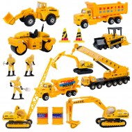 HD-103 Metal Kasa Oyuncak İş Makinaları Seti 20 Parça