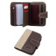 CS-08-3 Dik Cüzdan 18 Kartlık Bozuk ve Kağıt Para Bölmeli Kahve/Bej