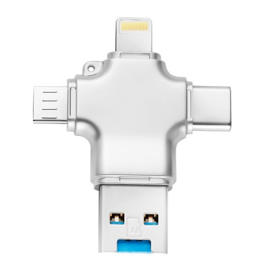 Kart Okuyucu 4 in 1 Hub Otg Çevirici Lightning - Type-c - Micro To Usb 3.0 Tf Kard Otg Çevirici Dönüştürücü Adaptör Kart Okuyucu 4 in 1 Hub Otg Çevirici Lightning - Type-c - Micro To Usb 3.0 Tf Kard Otg Çevirici Dönüştürücü Adaptör