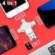Kart Okuyucu 4 in 1 Hub Otg Çevirici Lightning - Type-c - Micro To Usb 3.0 Tf Kard Otg Çevirici Dönüştürücü Adaptör Kart Okuyucu 4 in 1 Hub Otg Çevirici Lightning - Type-c - Micro To Usb 3.0 Tf Kard Otg Çevirici Dönüştürücü Adaptör