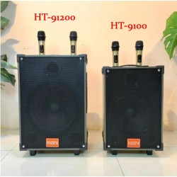 HT-9100 25 Cm Bass Şarjlı Çift Mikrofonlu Anfi Hoparlör Sistemi