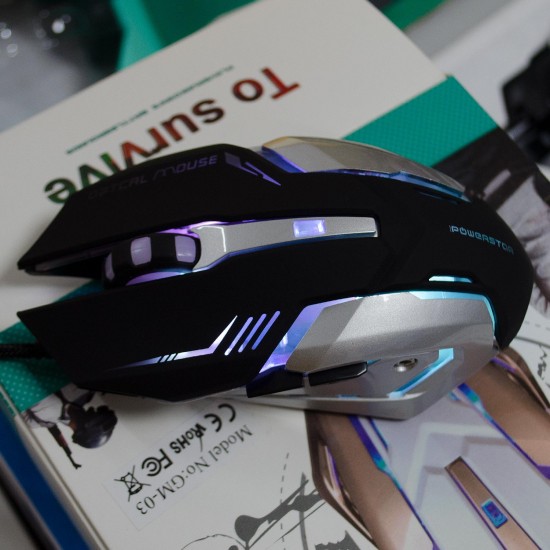 GM-03 RGB Gaming Oyuncu Mouse 3200 DPI 6 Tuşlu Işıklı