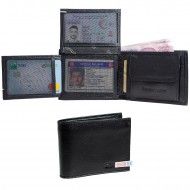 Hobimtek Erkek %100 Deri Cüzdan Çift Para ve Bozuk Para Bölümlü 8 Kart Alır