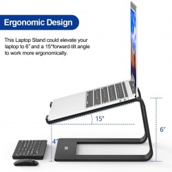 M5 Alüminyum Dizüstü Bilgisayar Yükseltici 11-17 Laptop Standı Ergonomik Bilgisayar Standı  Gri