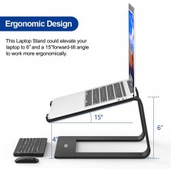 M5 Alüminyum Dizüstü Bilgisayar Yükseltici 11-17 Laptop Standı Ergonomik Bilgisayar Standı  Gri