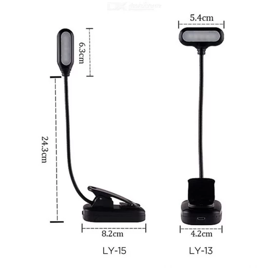ht 23 klipsli masa lambasi 5 led akrobat 360 derece