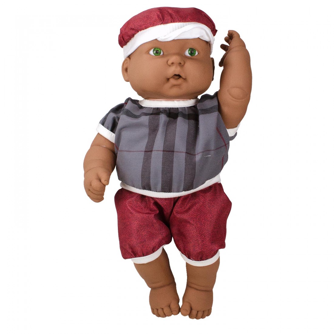 Hobtoys 40 Cm Saçlı Tombul Gövdeli Gerçek Et Bebek Orta Boy