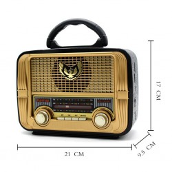 Kemai MD-1905BT Şarjlı Nostaljik Bluetooth Hoparlör Fm Radyo