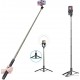 Q6 Hp-t08 Katlanabilir Çok Fonksiyonlu Selfie Tripod Vlog Uzaktan Kumandalı 4 in 1 Android Ios