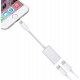 Iphone Çift Lightning  Çıkışlı Kablo Beyaz Dual Audio To Charge Adaptör MA015