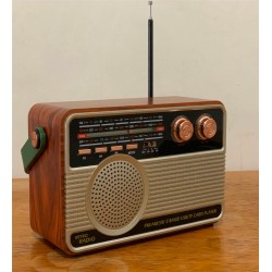 M-506BT Yeni Model Ahşap Radyo FM USB TF Bluetooth Nostaljik FM Radyo