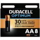 Duracell Optimum AA Alkalin Pil, 1.5 V LR6 MN1500, 8’li Paket