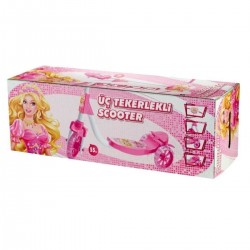Frenli Barbie Figürlü Kız Çocuk Scooter 3 Tekerli Scooter 