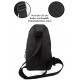 Unisex Siyah Keten Kulaklık Çıkışlı Çapraz Askılı Bel Omuz Çanta Göğüs Bodybag