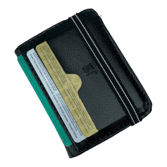 HT-011 Dik Model Erkek Kartlık 17 Kart Alır Kağıt Para Bölmeli Unisex Lastikli Cüzdan RFID HT-011 Dik Model Erkek Kartlık 17 Kart Alır Kağıt Para Bölmeli Unisex Lastikli Cüzdan RFID