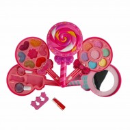 Lolipop Şekilli 4 Katlı Makyaj Güzellik Seti Kız Oyuncak Makyaj Seti