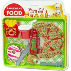 Oyuncak Yemek Seti 44 Parça Pizza Meyve Kesme Kek Çocuk Oyun Seti