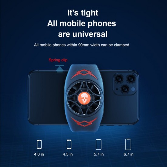 X13 Cep Telefonu Soğutucu 4.7 - 6.5 Inç Telefonlar Için Ledli Soğutucu Fan X13 Cep Telefonu Soğutucu 4.7 - 6.5 Inç Telefonlar Için Ledli Soğutucu Fan