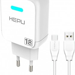 Hepu 3.0 Qualcomm 18w Hızlı Şarj Aleti Type-c Kablo Adaptör Set Samsung Huawei Xiaomi Uyumlu Hp618