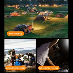 L33 Solar Taşınabilir LED Kamp Lambası 150W 336 LED USB Şarjlı USB + Solar Şarj Su Geçirmez Flaşhör 4 Mod IP66 