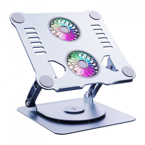 Metal Laptop Standı 360 Derece Dönebilir Rgb Çift Fanlı Premium Serisi Notebook Tutucu Alüminyum Macbook Yükseltici Metal Laptop Standı 360 Derece Dönebilir Rgb Çift Fanlı Premium Serisi Notebook Tutucu Alüminyum Macbook Yükseltici