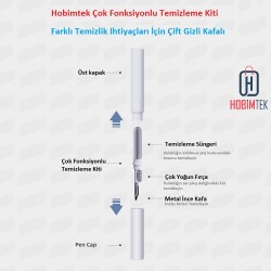 H-209 Kulaklık Temizleme Kiti Bluetooth Kulaklık Telefon Tablet Elektronik Eşya Temizleme Kalemi Yumuşak Fırça