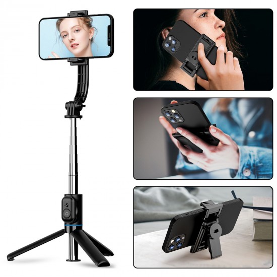 C01 Çok Amaçlı Selfie Çubuğu Masa Üstü Tripod Kumandalı Selfie  360 Derece Dönebilir 107 Cm