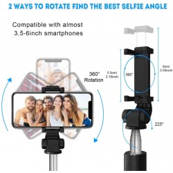 L01s Katlanabilir Selfie Çubuğu Uzaktan Kumandalı Android Ios 70 Cm Mini Tripod