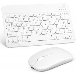 Şarj Edilebilir Bluetooth Klavye Mouse Seti Mac/Tablet/iPad/PC/Dizüstü Bilgisayar için Ultra İnce Tam Boyutlu Klavye