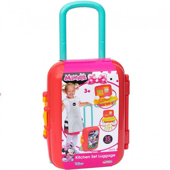 Dede Minnie Mouse Mutfak Set Bavulum Aşçı Eğitici Oyuncak Kız Oyuncak