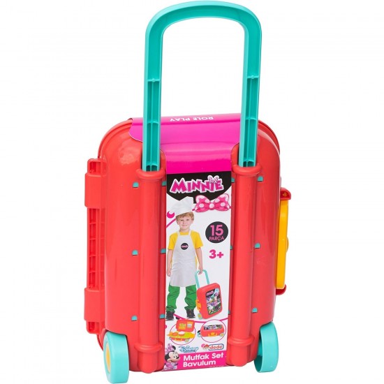 Dede Minnie Mouse Mutfak Set Bavulum Aşçı Eğitici Oyuncak Kız Oyuncak
