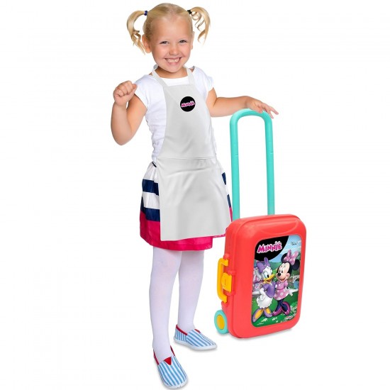 Dede Minnie Mouse Mutfak Set Bavulum Aşçı Eğitici Oyuncak Kız Oyuncak
