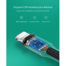 Hp-19l Lightning 3.5mm Kulaklık Dönüştürücü 23 Cm Jack Adaptörü Çevirici	