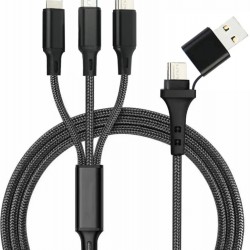 Pd Hızlı Şarj 20W 3 in 1 Hızlı Şarj Kablosu 120 cm 3 A Lightning Type-c Usb Micro Çoklu Data Kablosu