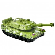 Sürtmeli Oyuncak Tank 15 Cm Işıklı 360 Derece Dönebilir Namlu Oyuncak Araba