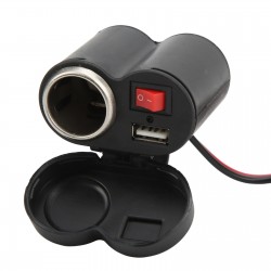 Motosiklet Çakmaklık Şarj Cihazı 12 Volt USB Şarj Soketi  Su Geçirmez