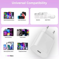 25 Watt Hızlı Şarj Adaptörü Type-C Adaptör Pd Şarj Cihazı Fast Charger iPhone ve Samsung Uyumlu Siyah Renk