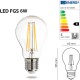 Rustik Ampül 6W=60W A60 E27 2800K Sarı Işık 720 Lümen Filament Led Ampul 11302