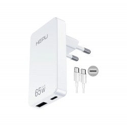 HP-C36 65 Watt Gan Şarj Adaptörü 100 Cm Kablo 2-Port Fast Charger Hızlı Şarj Seti 