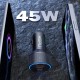 Hepu Hp-780 Araç Içi Şarj Cihazı 3.1A Pd 45 Watt Fast Hızlı Şarj Aleti Metal Çakmaklık Şarj Type C 3-Port Işıklı Hepu Hp-780 Araç Içi Şarj Cihazı 3.1A Pd 45 Watt Fast Hızlı Şarj Aleti Metal Çakmaklık Şarj Type C 3-Port Işıklı