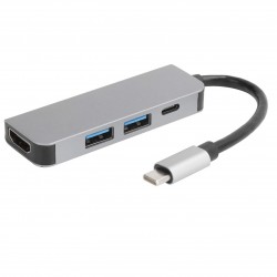 Metal Usb Hub 4 in 1 4K Full HDMI Type-c USB 2.0 / 3.0 Çevirici Adaptör Çok Portlu Tak Çalıştır Usb Çevirici