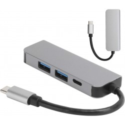 Metal Usb Hub 4 in 1 4K Full HDMI Type-c USB 2.0 / 3.0 Çevirici Adaptör Çok Portlu Tak Çalıştır Usb Çevirici