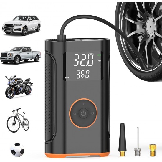 YS002 Taşınabilir Şarjlı Pompa Araç Oto Lastik Şişirme Pompası 160 PSI Kompresör Powerbank Led Işıklı 