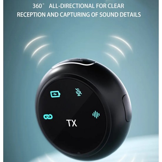 Ht-K31Pro İkili Kablosuz Yaka Mikrofonu  Dijital Ekranlı  Düğme Tipi Tasarım  iOS/Type-C Uyumlu  Gürültü Engelleme 