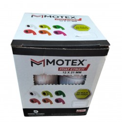 Motex Mx-5500 Fiyat Etiketi 12x21 mm 24 Adet  Rulo 800x24 Rulo Beyaz