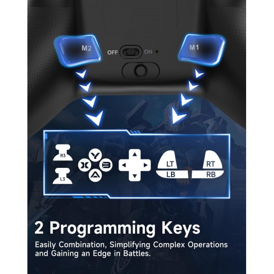 AL-NS2286 RGB Kablosuz Joystick Wireless Oyun Kolu PC/Switch/IOS/Android İçin Oyun Kolu Nintendo Swich Uyumlu Pc Laptop