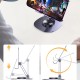 Ht-72 Metal Masa Üstü Telefon Tutucu Alüminyum 360 Derece Dönebilir Tablet Standı Lila