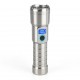 M06 Metal Kasa Uzun Menzil Profesyonel LED Fener 1800 Lümen 5000 mAh Zoom 4 Mod Dijital Ekranlı  USB Şarjlı Fener Powerbank