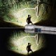 M06 Metal Kasa Uzun Menzil Profesyonel LED Fener 1800 Lümen 5000 mAh Zoom 4 Mod Dijital Ekranlı  USB Şarjlı Fener Powerbank
